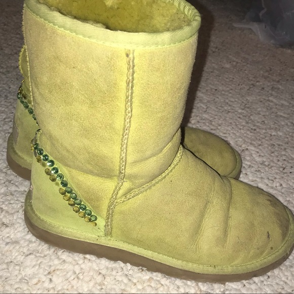 UGG Shoes Light Green Bedazzled Uggs Poshmark